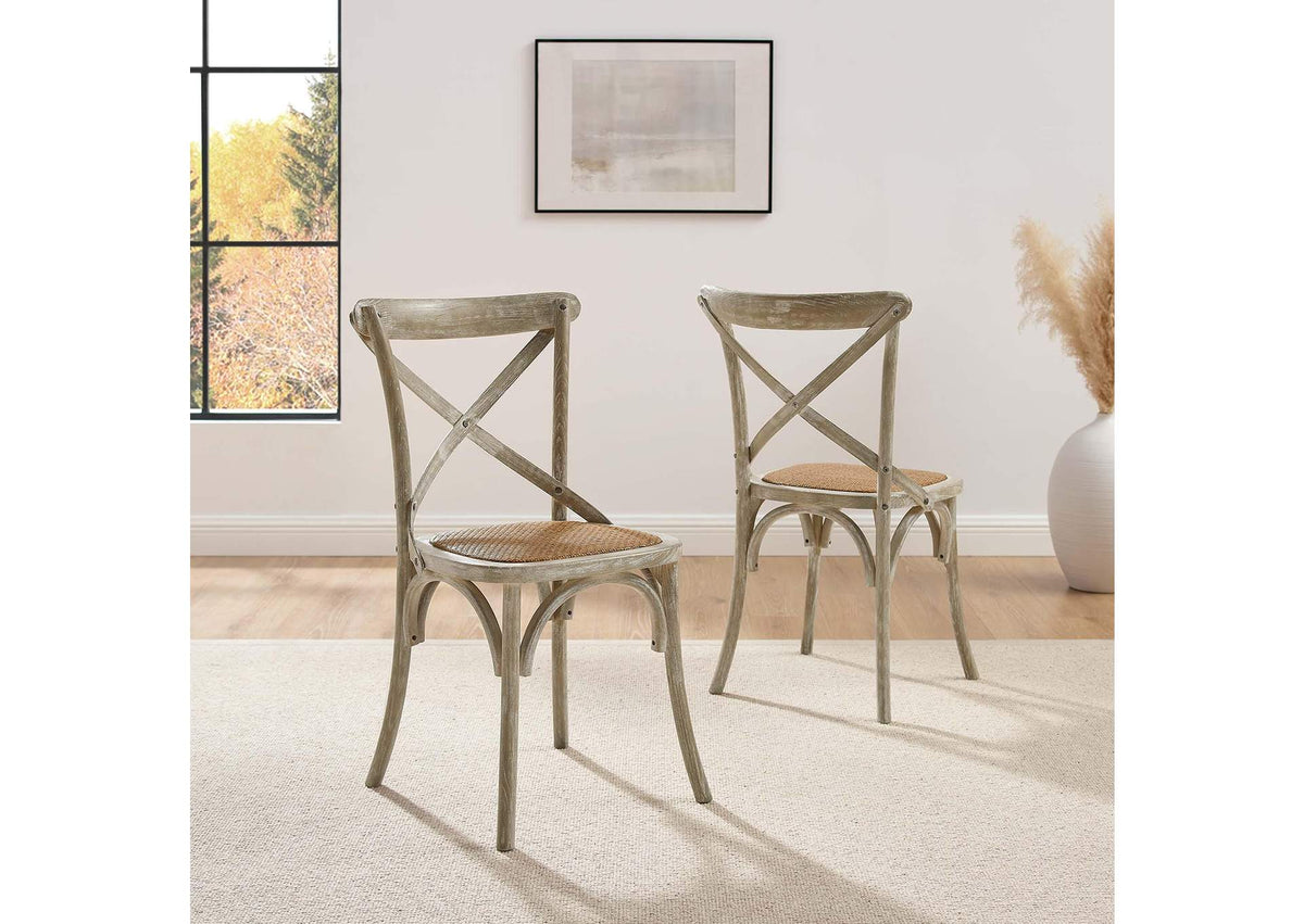 EEI-3481-GRY Gear Dining Side Chair Set Of 2 By Modway