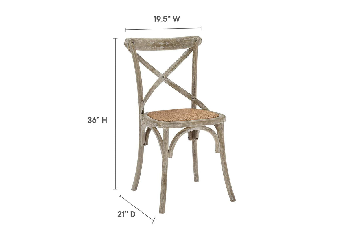 EEI-3481-GRY Gear Dining Side Chair Set Of 2 By Modway