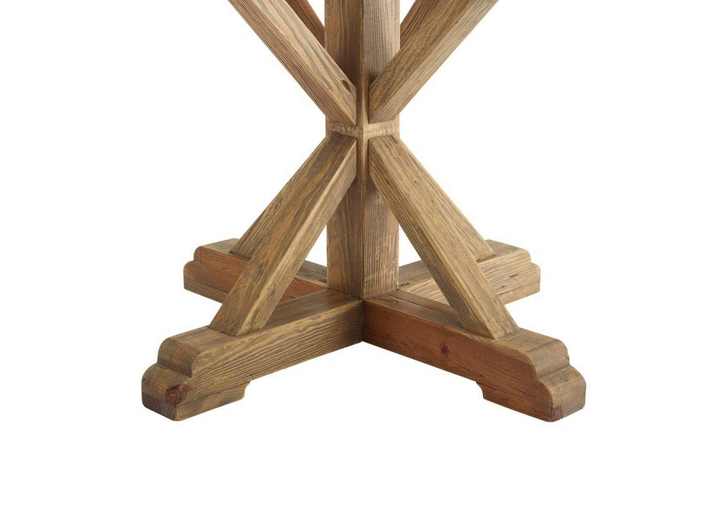 EEI-3492-BRN Stitch 47" Round Pine Wood Dining Table By Modway