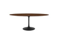 EEI-3544-BLK-WAL Lippa 78" Oval Walnut Wood Dining Table By Modway