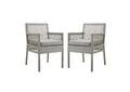 EEI-3561-GRY-GRY Aura Outdoor Patio Wicker Rattan Dining Armchair Set Of 2 By Modway