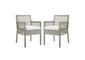 EEI-3561-GRY-WHI Aura Outdoor Patio Wicker Rattan Dining Armchair Set Of 2 By Modway