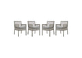 EEI-3594-GRY-GRY Aura Outdoor Patio Wicker Rattan Dining Armchair Set Of 4 By Modway