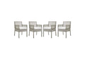 EEI-3594-GRY-WHI Aura Outdoor Patio Wicker Rattan Dining Armchair Set Of 4 By Modway