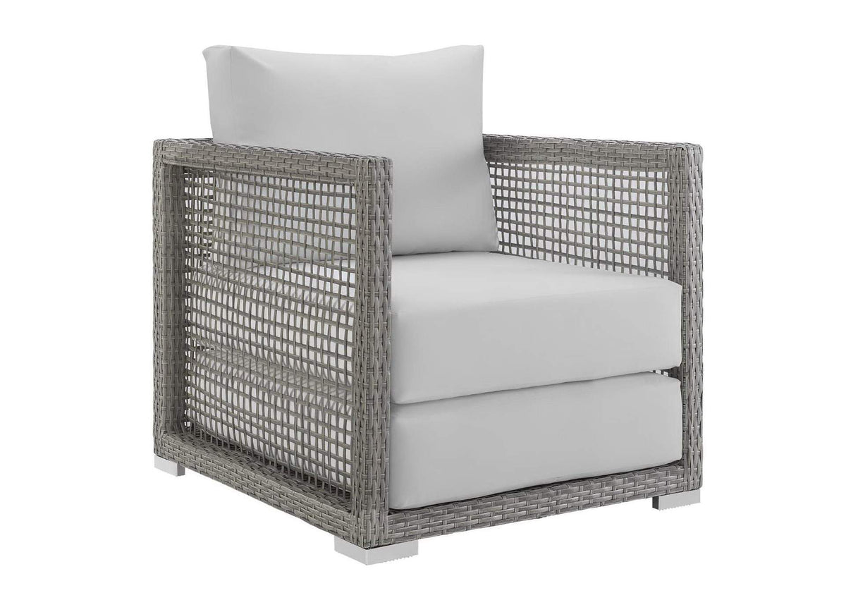 EEI-3595-GRY-WHI-SET Aura 3 Piece Outdoor Patio Wicker Rattan Set By Modway