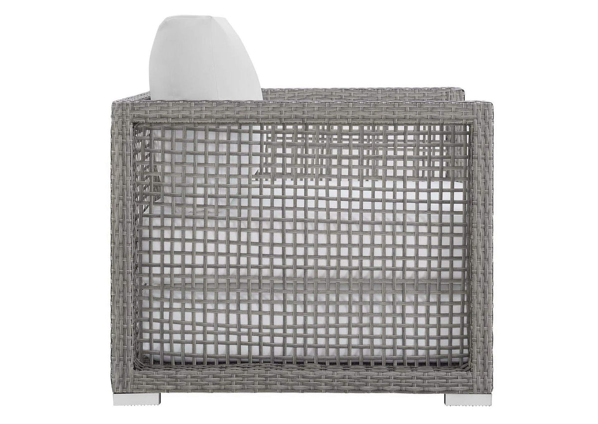 EEI-3595-GRY-WHI-SET Aura 3 Piece Outdoor Patio Wicker Rattan Set By Modway