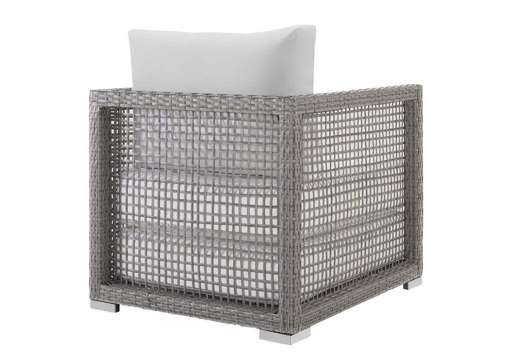 EEI-3595-GRY-WHI-SET Aura 3 Piece Outdoor Patio Wicker Rattan Set By Modway