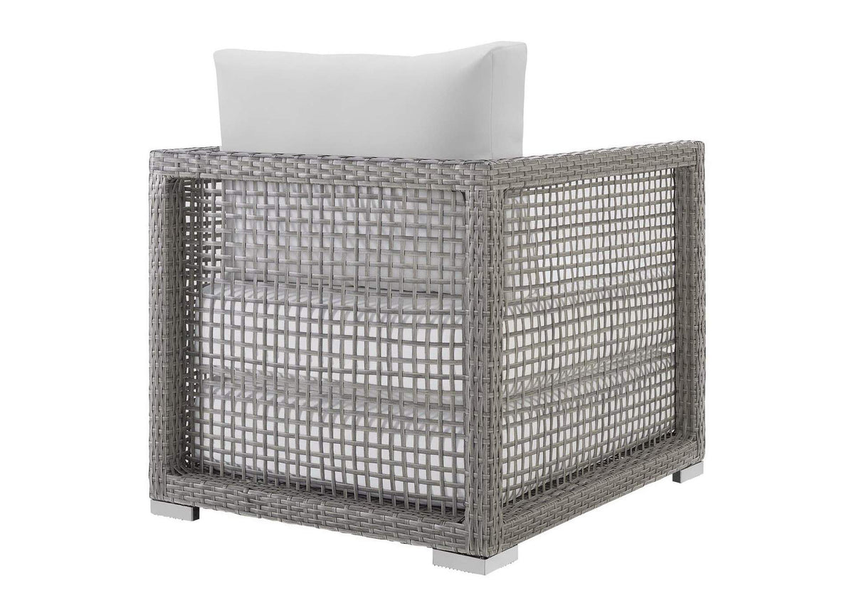 EEI-3595-GRY-WHI-SET Aura 3 Piece Outdoor Patio Wicker Rattan Set By Modway