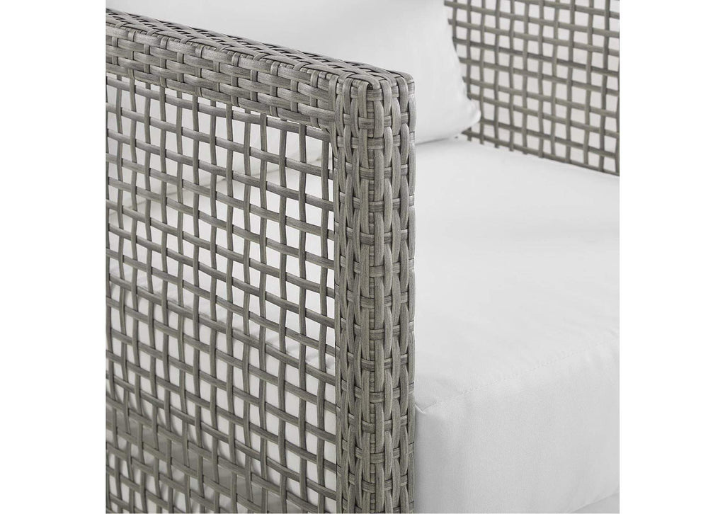 EEI-3595-GRY-WHI-SET Aura 3 Piece Outdoor Patio Wicker Rattan Set By Modway