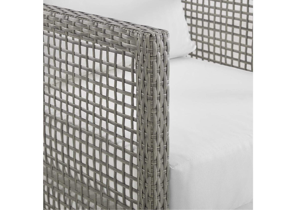 EEI-3595-GRY-WHI-SET Aura 3 Piece Outdoor Patio Wicker Rattan Set By Modway
