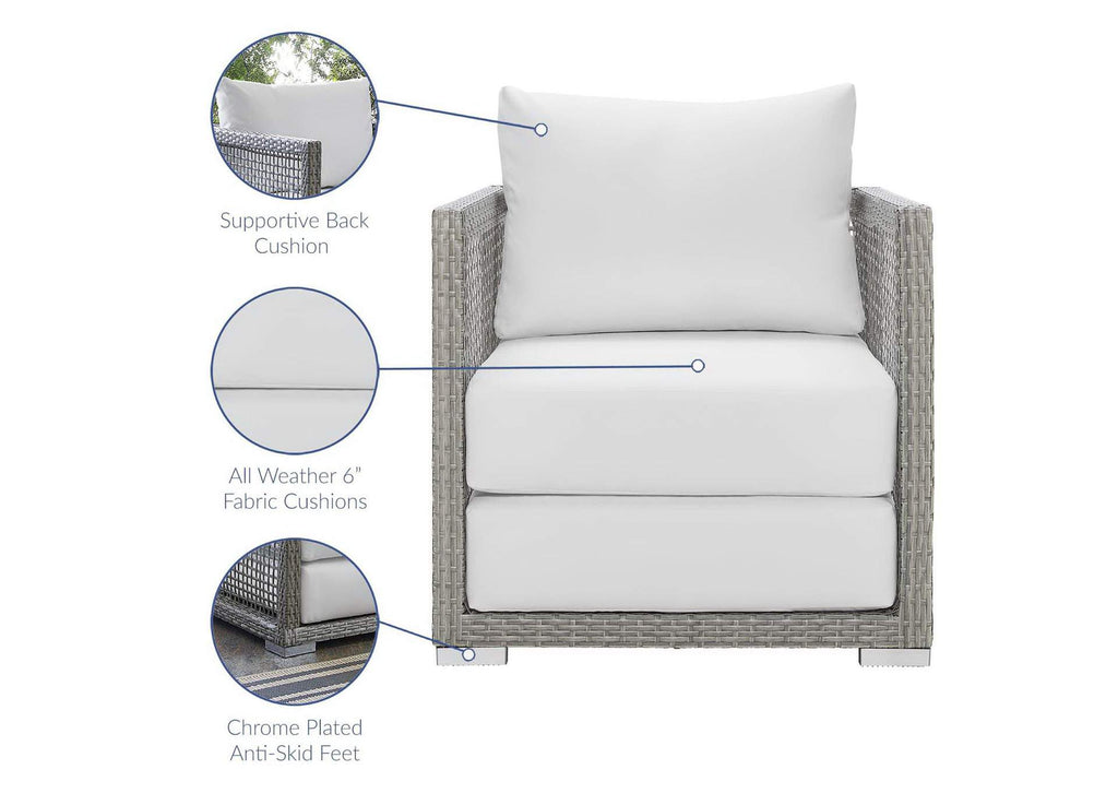 EEI-3595-GRY-WHI-SET Aura 3 Piece Outdoor Patio Wicker Rattan Set By Modway