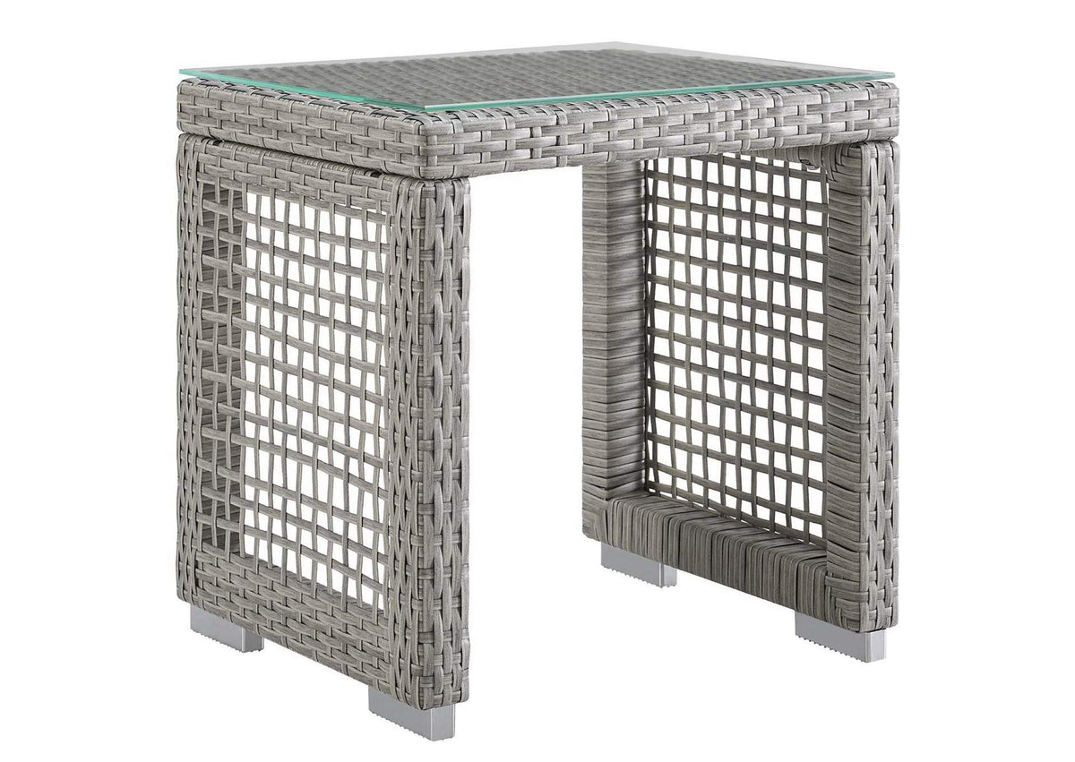 EEI-3595-GRY-WHI-SET Aura 3 Piece Outdoor Patio Wicker Rattan Set By Modway
