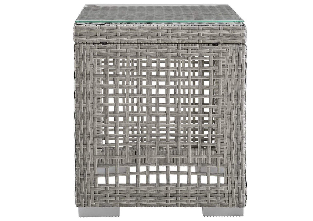 EEI-3595-GRY-WHI-SET Aura 3 Piece Outdoor Patio Wicker Rattan Set By Modway