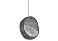 EEI-3635-BLK-BEI Encase Sunbrella® Fabric Swing Outdoor Patio Lounge Chair Without Stand By Modway