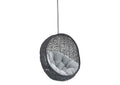 EEI-3635-BLK-GRY Encase Sunbrella® Fabric Swing Outdoor Patio Lounge Chair Without Stand By Modway
