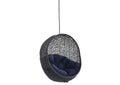EEI-3635-BLK-NAV Encase Sunbrella® Fabric Swing Outdoor Patio Lounge Chair Without Stand By Modway