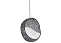 EEI-3635-BLK-WHI Encase Sunbrella® Fabric Swing Outdoor Patio Lounge Chair Without Stand By Modway