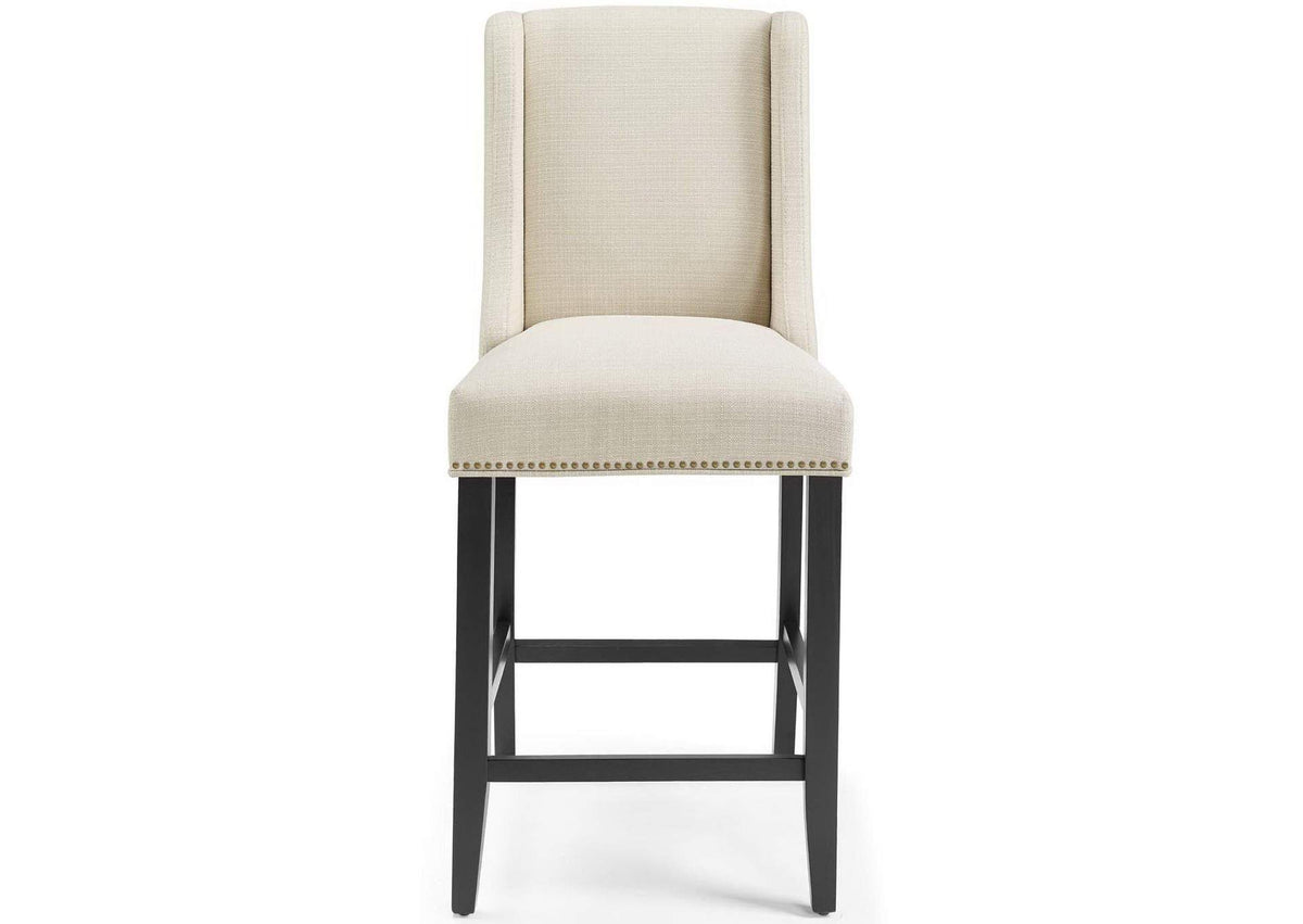 EEI-3735-BEI Baron Upholstered Fabric Counter Stool By Modway
