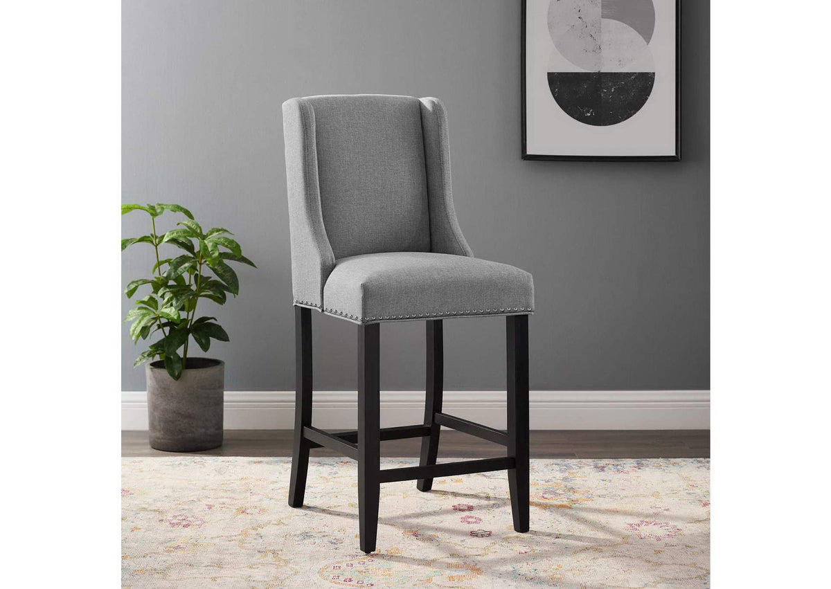 EEI-3735-LGR Baron Upholstered Fabric Counter Stool By Modway