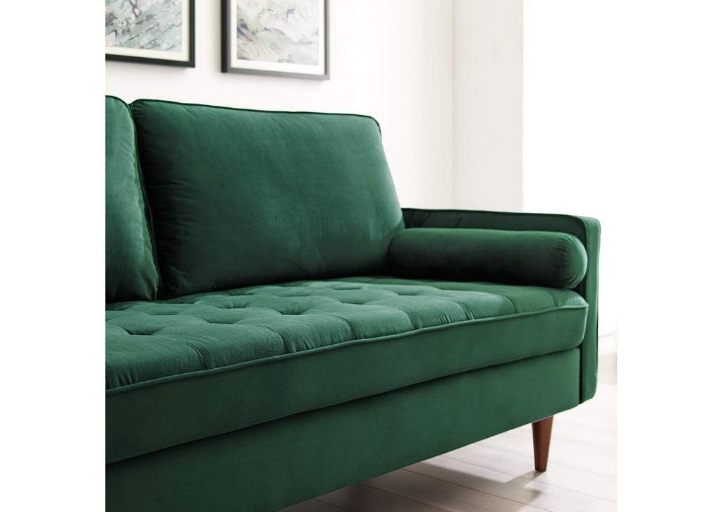 EEI-3764-GRN Valour Performance Velvet Sofa By Modway