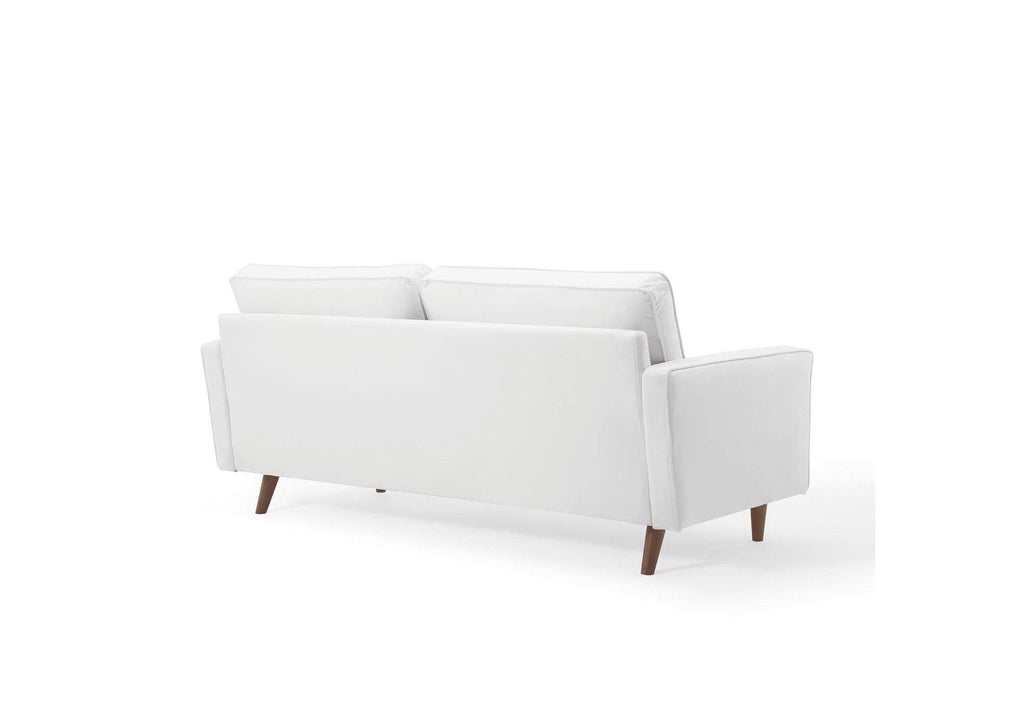 EEI-3764-WHI Valour Performance Velvet Sofa By Modway