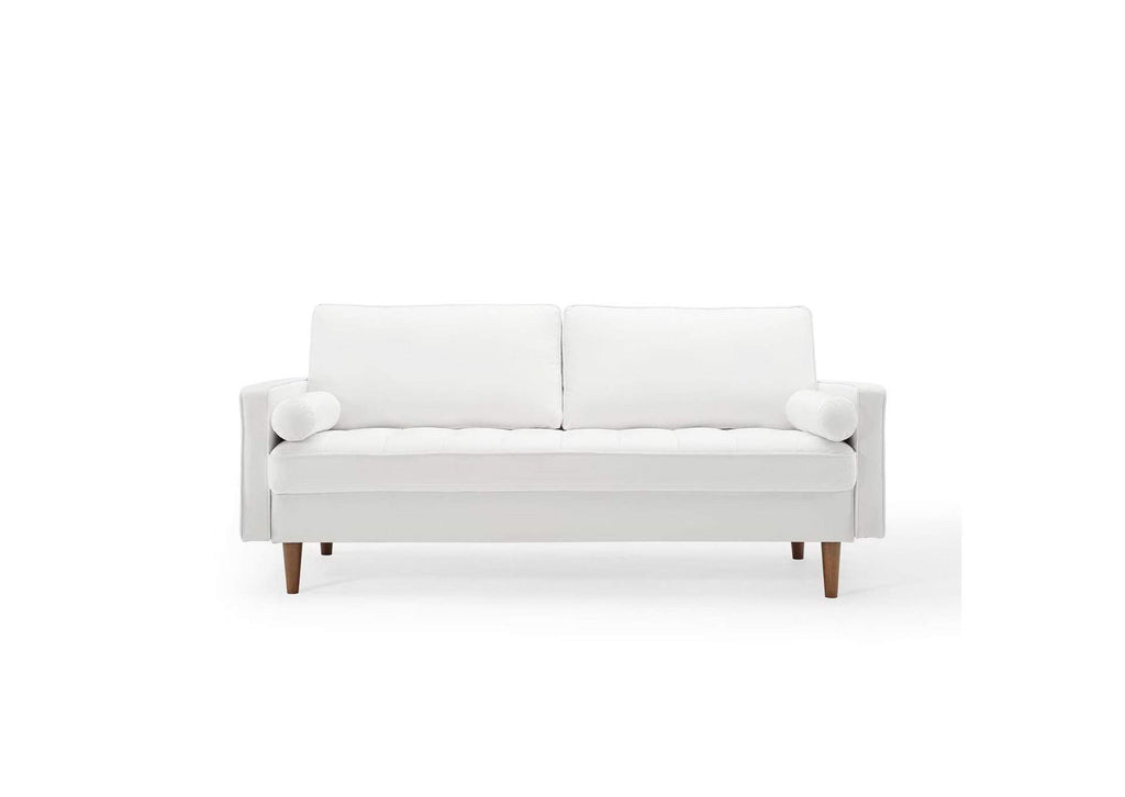 EEI-3764-WHI Valour Performance Velvet Sofa By Modway