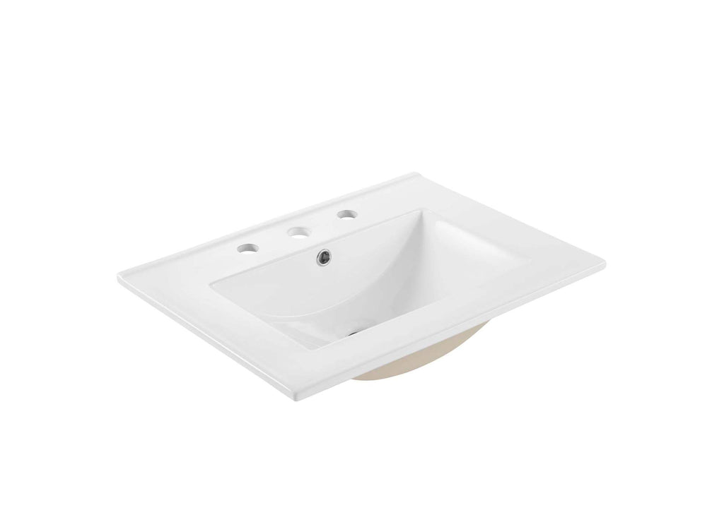 EEI-6413-WHI-BLK Steamforge 24" Bathroom Vanity By Modway