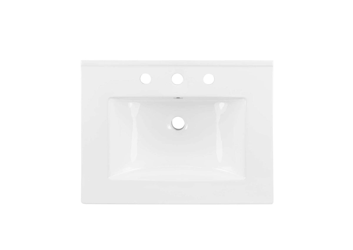 EEI-6413-WHI-BLK Steamforge 24" Bathroom Vanity By Modway