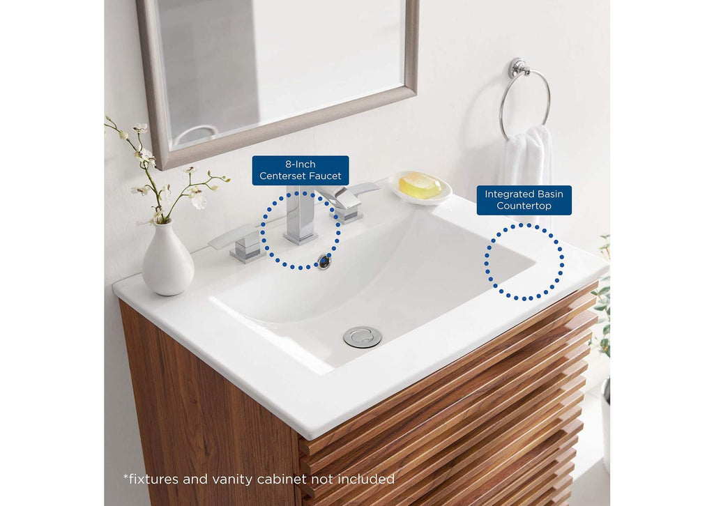 EEI-3766-WHI Cayman 24" Bathroom Sink By Modway