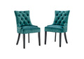 EEI-3780-TEA Regent Tufted Performance Velvet Dining Side Chairs Set Of 2 By Modway