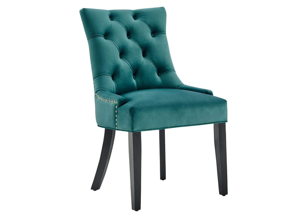EEI-3780-TEA Regent Tufted Performance Velvet Dining Side Chairs Set Of 2 By Modway