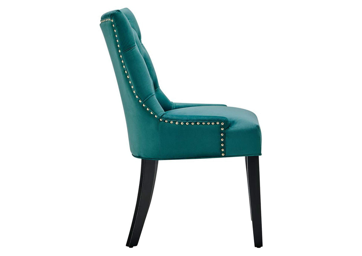 EEI-3780-TEA Regent Tufted Performance Velvet Dining Side Chairs Set Of 2 By Modway