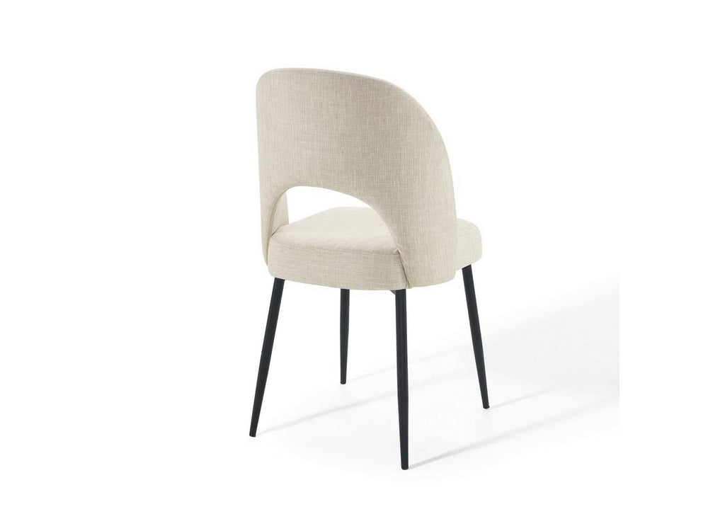 EEI-3801-BLK-BEI Rouse Upholstered Fabric Dining Side Chair By Modway