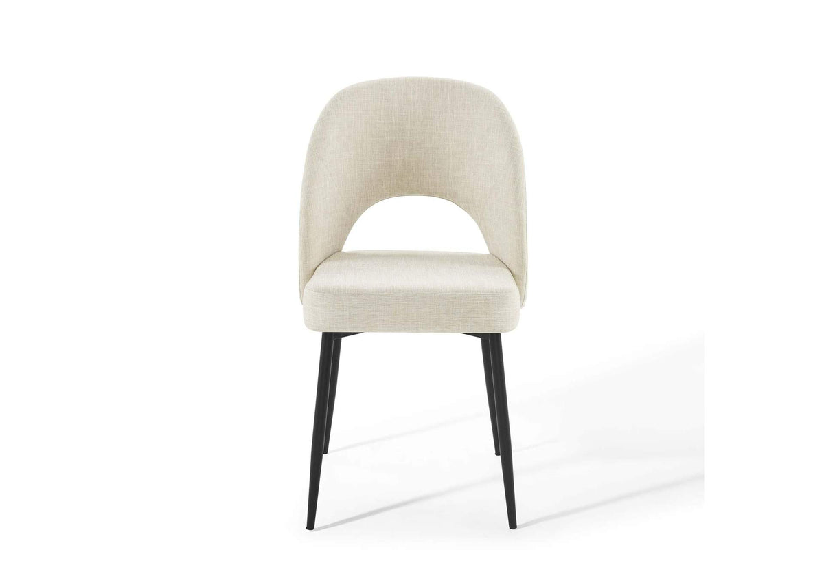 EEI-3801-BLK-BEI Rouse Upholstered Fabric Dining Side Chair By Modway