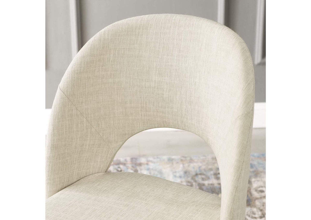 EEI-3801-BLK-BEI Rouse Upholstered Fabric Dining Side Chair By Modway