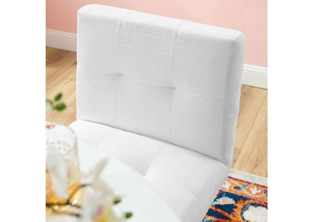 EEI-3852-GLD-WHI Privy Gold Stainless Steel Upholstered Fabric Counter Stool By Modway