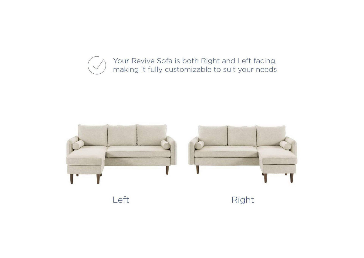 EEI-3867-BEI Revive Upholstered Right Or Left Sectional Sofa By Modway