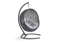 EEI-3943-BLK-GRY Encase Sunbrella® Swing Outdoor Patio Lounge Chair By Modway