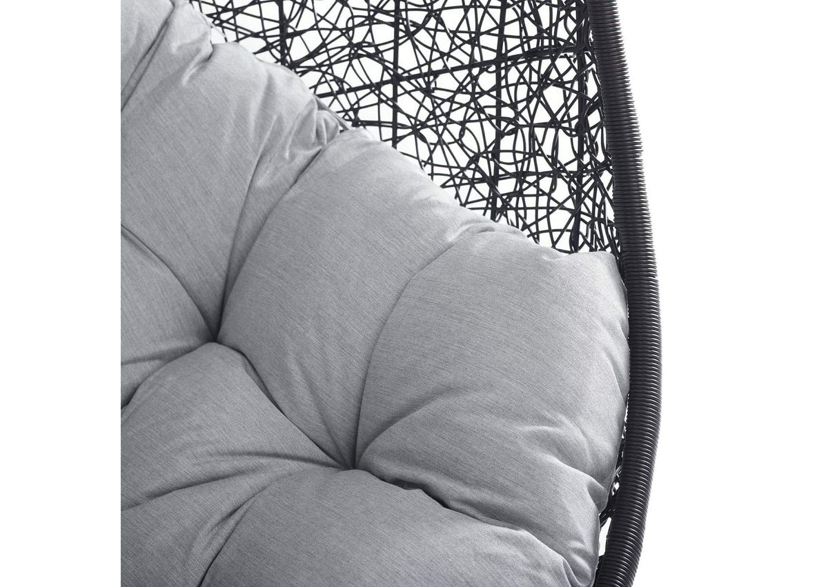 EEI-3943-BLK-GRY Encase Sunbrella® Swing Outdoor Patio Lounge Chair By Modway