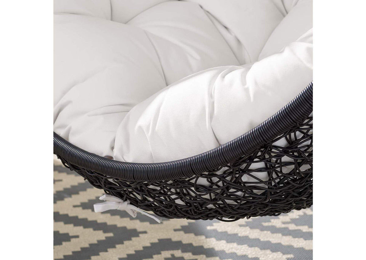 EEI-3943-BLK-WHI Encase Sunbrella® Swing Outdoor Patio Lounge Chair By Modway