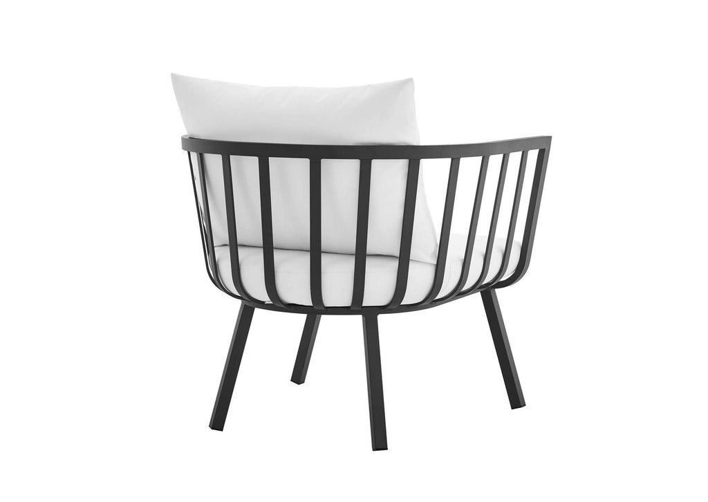 EEI-3960-SLA-WHI Riverside Outdoor Patio Aluminum Armchair Set Of 2 By Modway