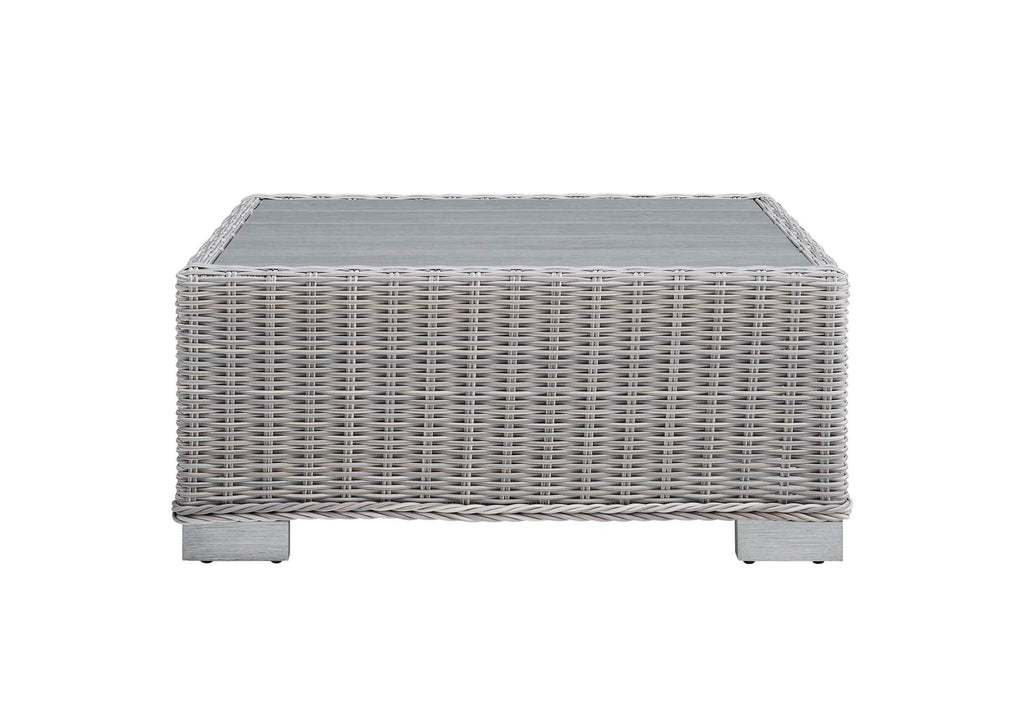 EEI-3981-LGR Conway 32" Outdoor Patio Wicker Rattan Coffee Table By Modway