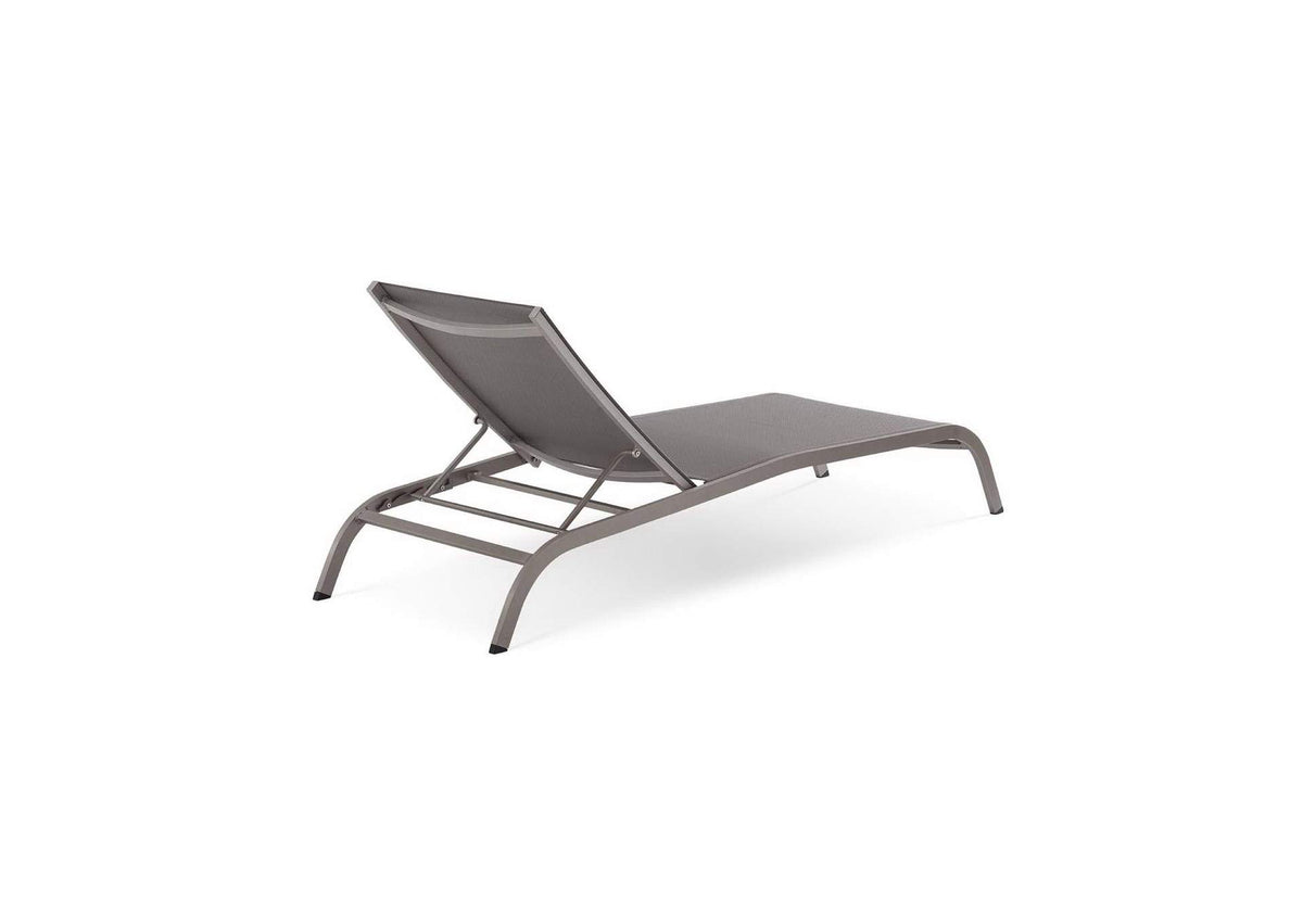 EEI-4005-GRY Savannah Outdoor Patio Mesh Chaise Lounge Set Of 2 By Modway