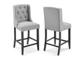 EEI-4020-LGR Baronet Upholstered Fabric Counter Bar Stool Set Of 2 By Modway
