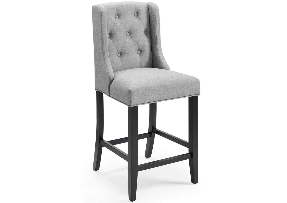 EEI-4020-LGR Baronet Upholstered Fabric Counter Bar Stool Set Of 2 By Modway