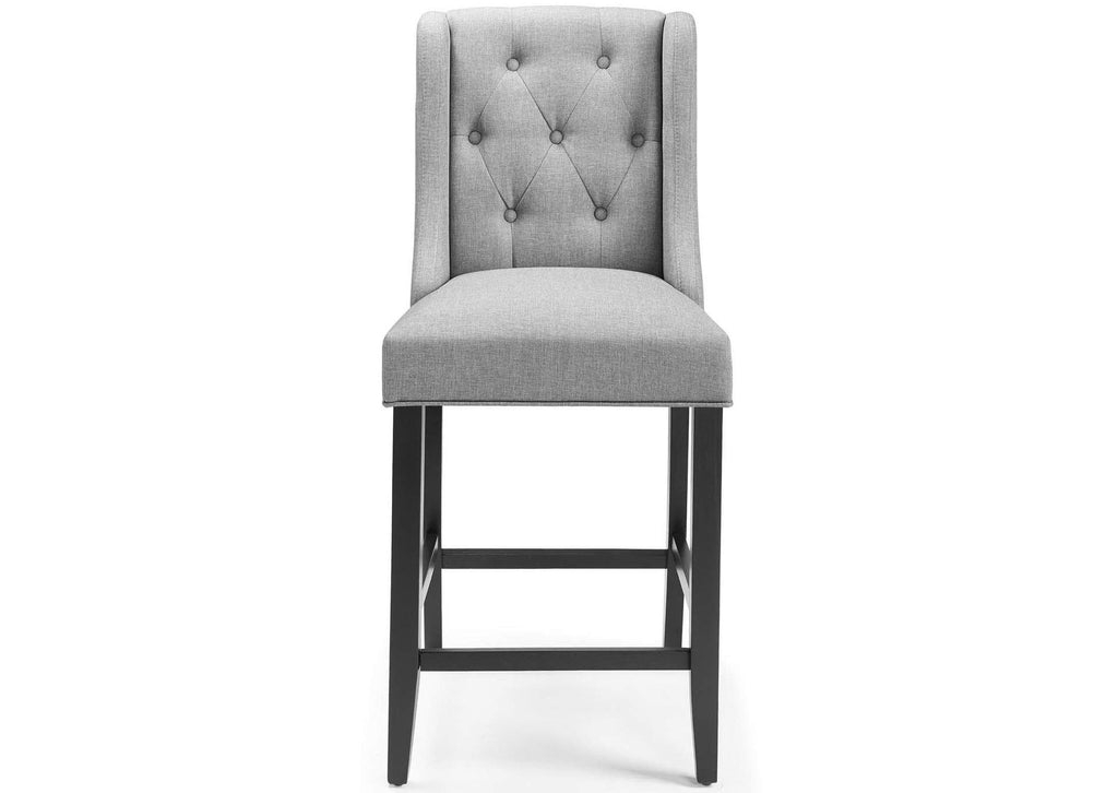 EEI-4020-LGR Baronet Upholstered Fabric Counter Bar Stool Set Of 2 By Modway