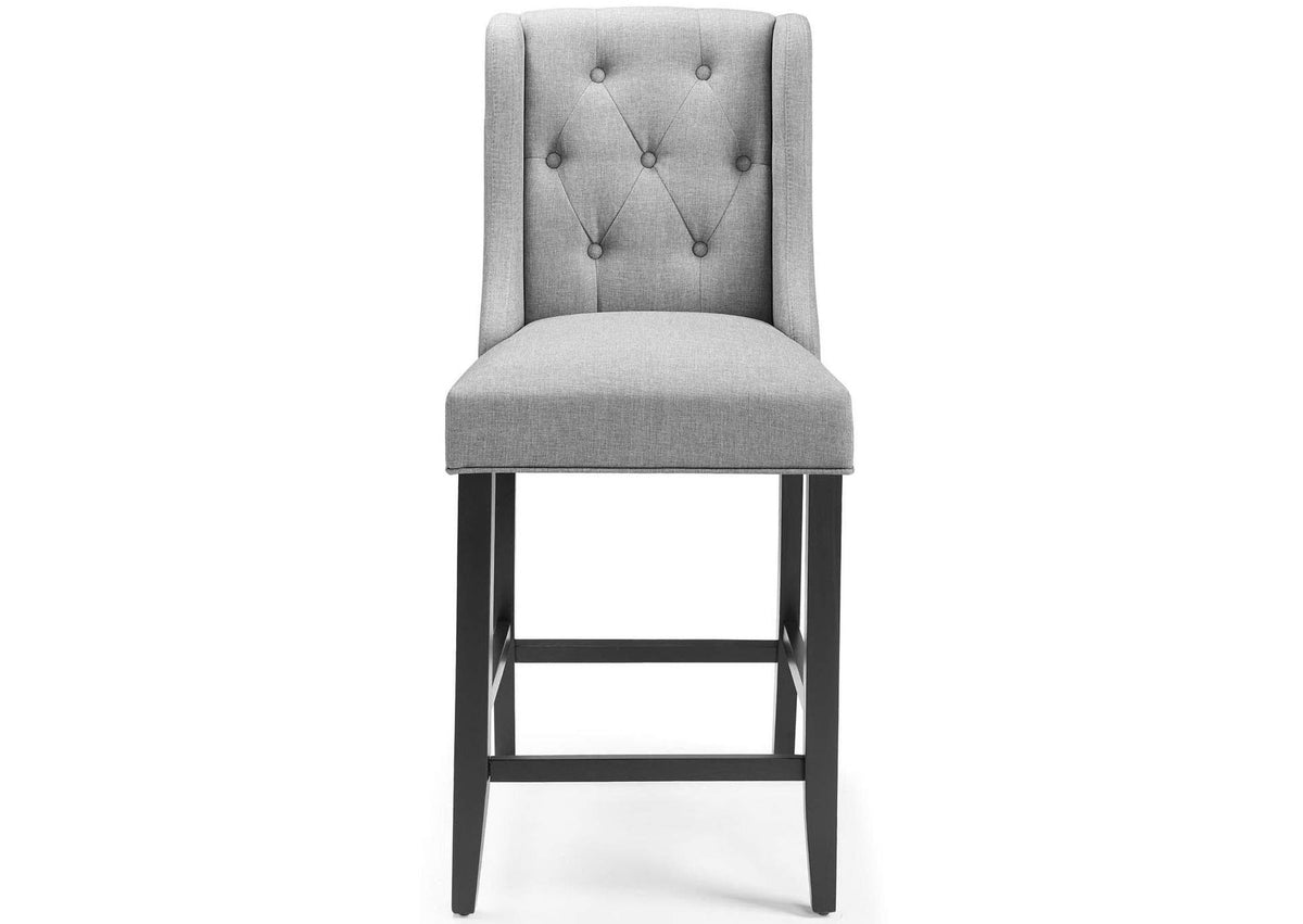 EEI-4020-LGR Baronet Upholstered Fabric Counter Bar Stool Set Of 2 By Modway