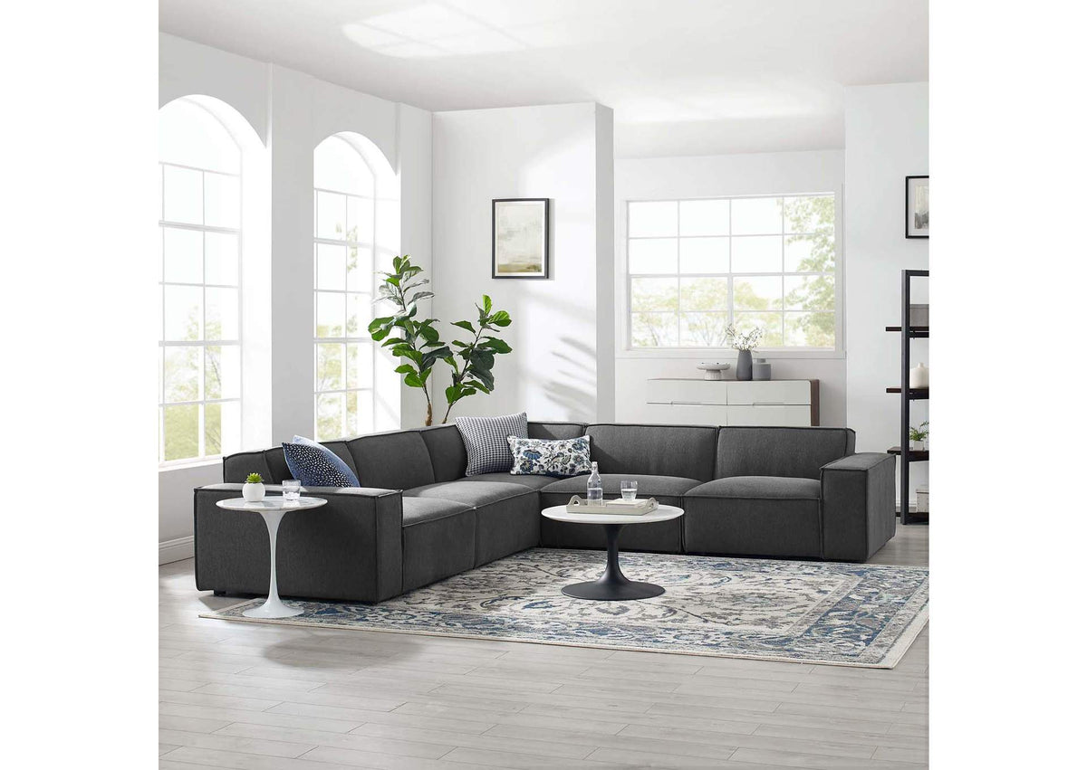 EEI-4117-CHA Restore 5 Piece Sectional Sofa By Modway