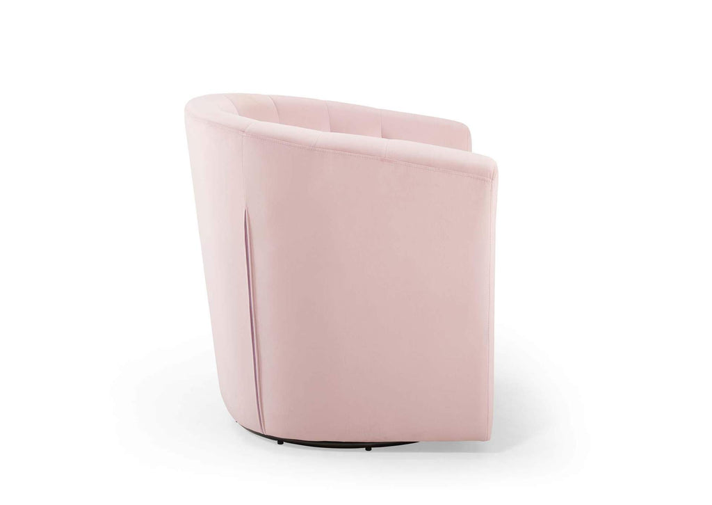 EEI-4138-PNK Prospect Tufted Performance Velvet Swivel Armchair By Modway