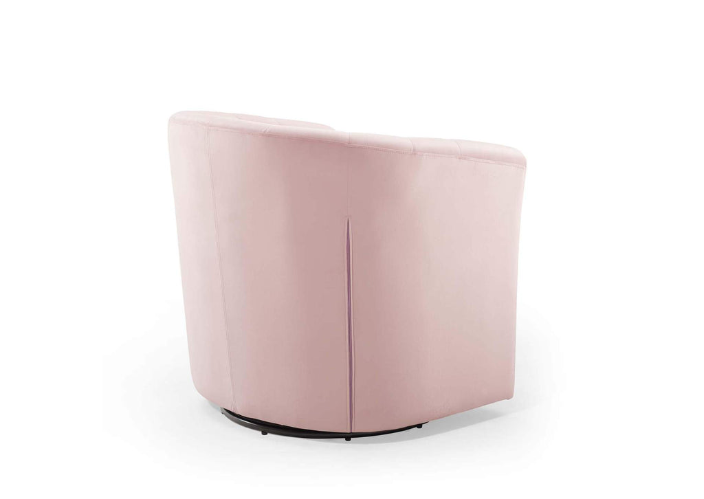 EEI-4138-PNK Prospect Tufted Performance Velvet Swivel Armchair By Modway
